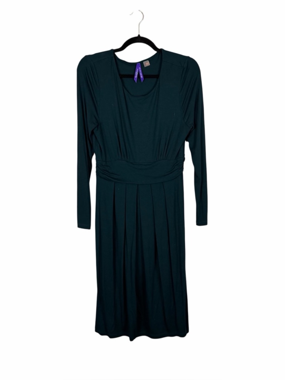 Seraphine Maternity Dark Green Long Sleeve Empire Waist Dress Size US 6